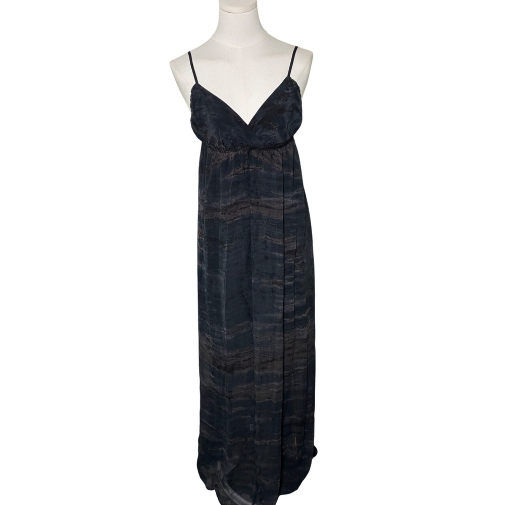Boho 100% Silk Tie Dye Maxi Dress Empire Waist Gypsy 05 XS
